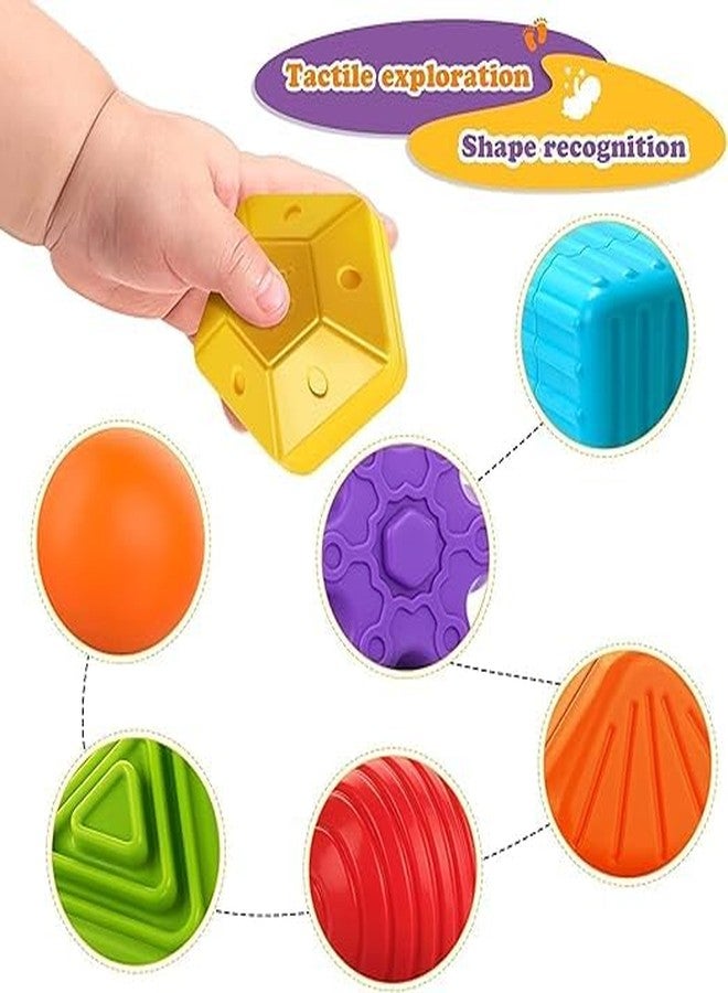 HELLYZ Shape Sorter Baby Toys for 12-18 Months | Montessori Learning Developmental Toys with Storage Cube & 6 Sensory Shape Blocks | Educational Gifts for Toddlers Age 1 2 3, Multicolor - Image 3